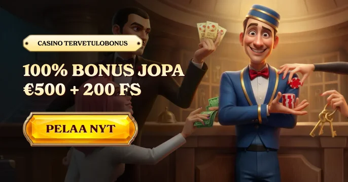 Casoola Casino tervetuloa banneri bonuksilla Suomen pelaajille
